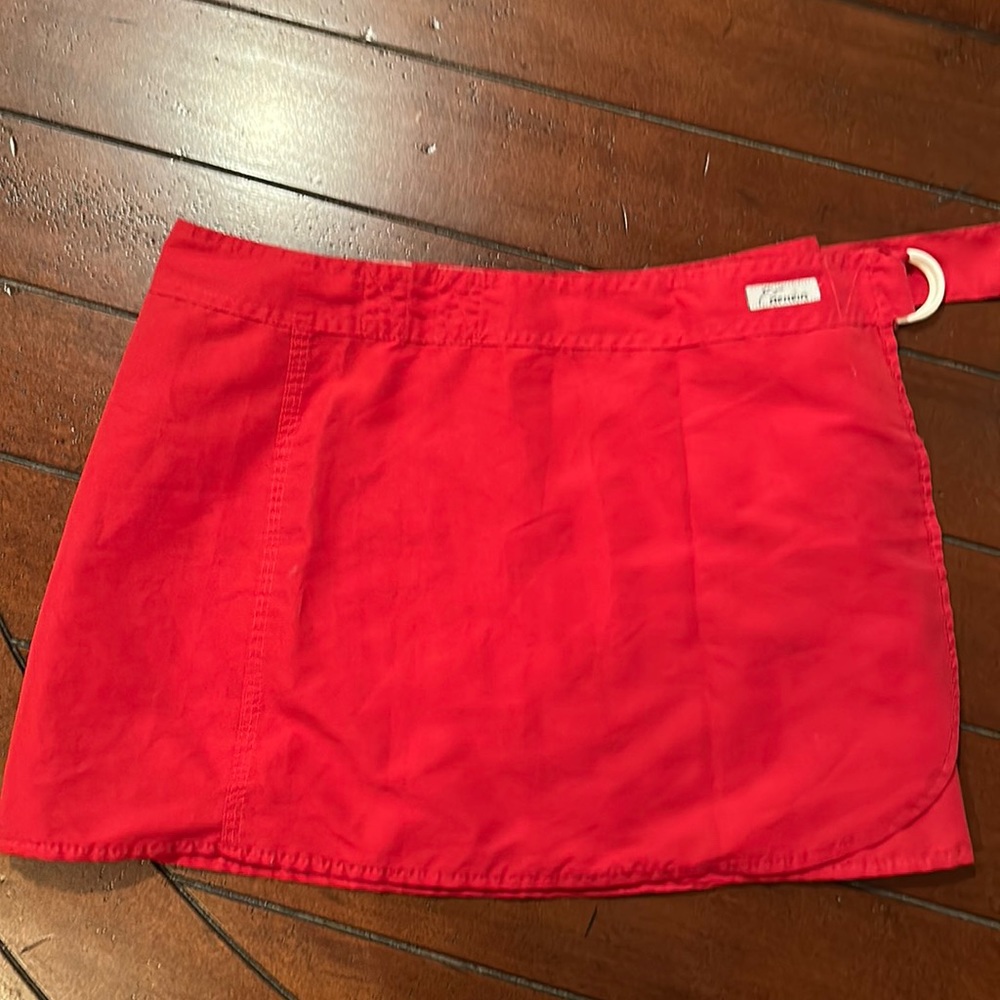 APNEIR Red Wrap Skirt.  Adjustable, XS-S.